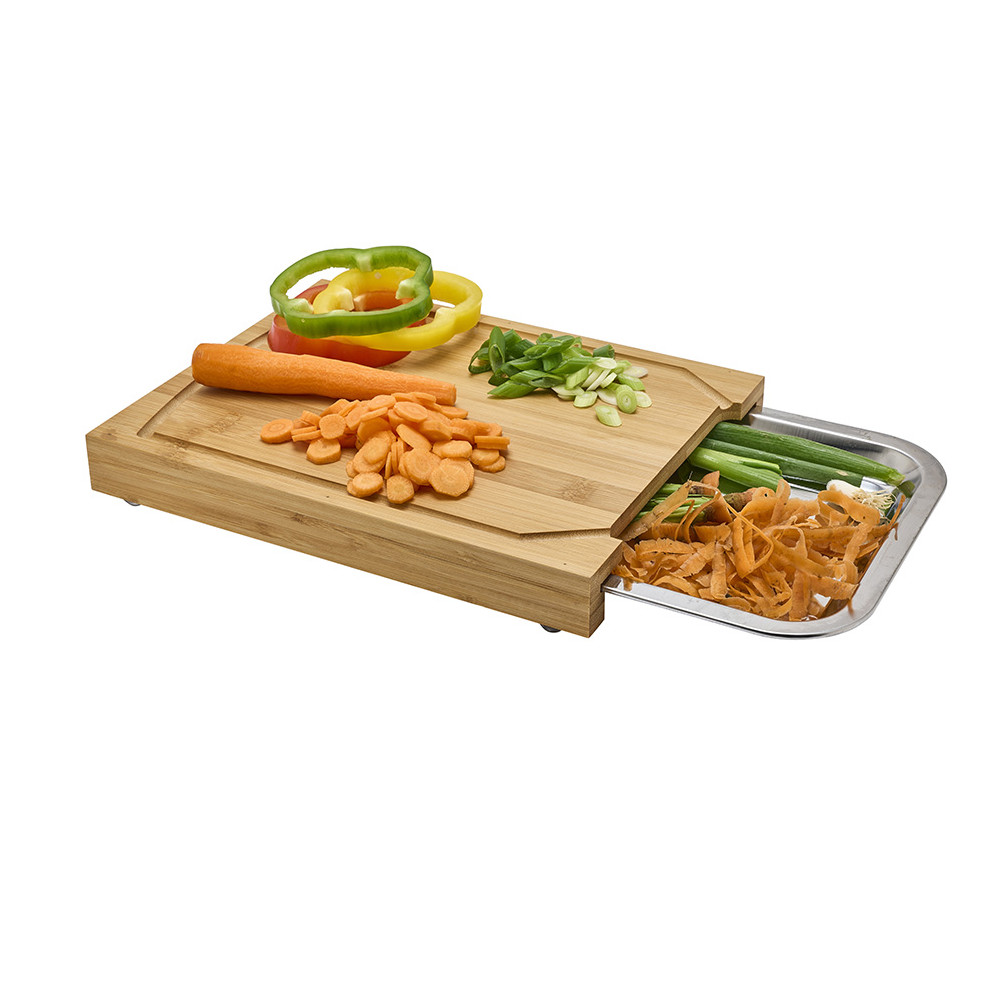 Planche à découper avec bac amovible