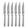 Set de 6 couteaux à steak tout inox
