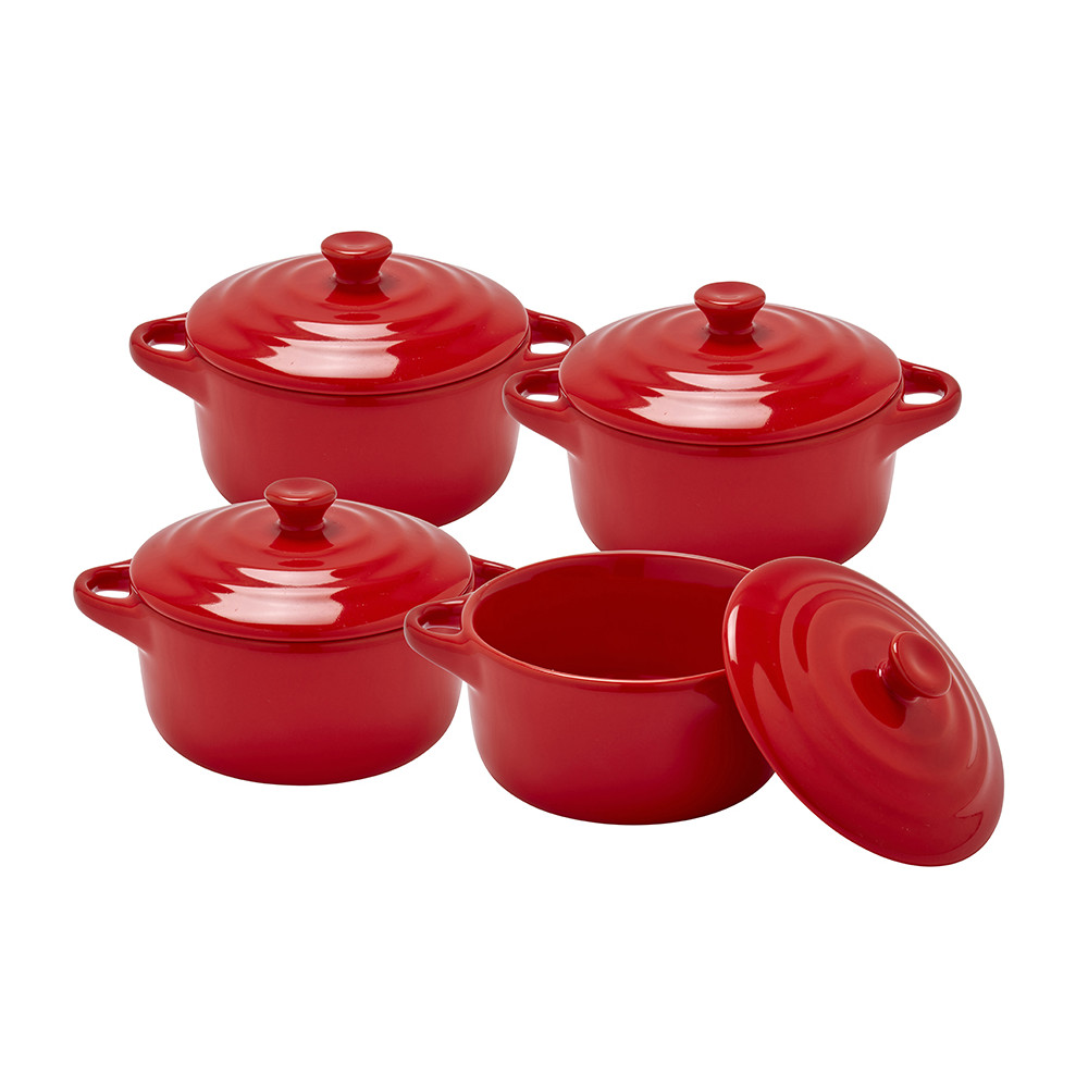 Lot de 4 mini-cocottes