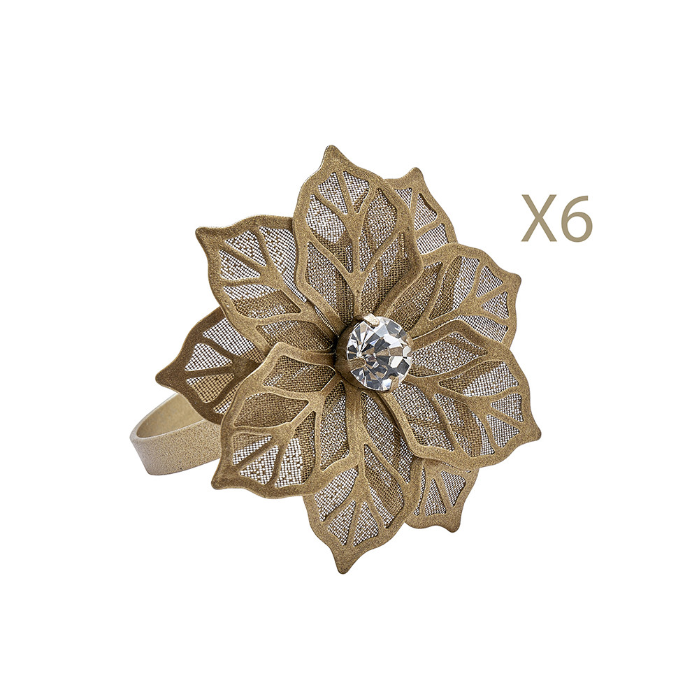 Lot de 6 ronds de serviette