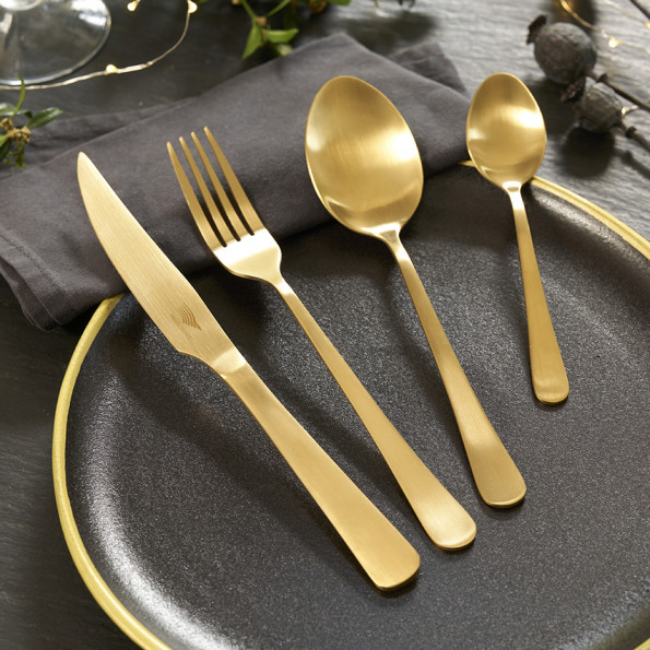 Ménagère "ALBI" 24 pièces - Dorée