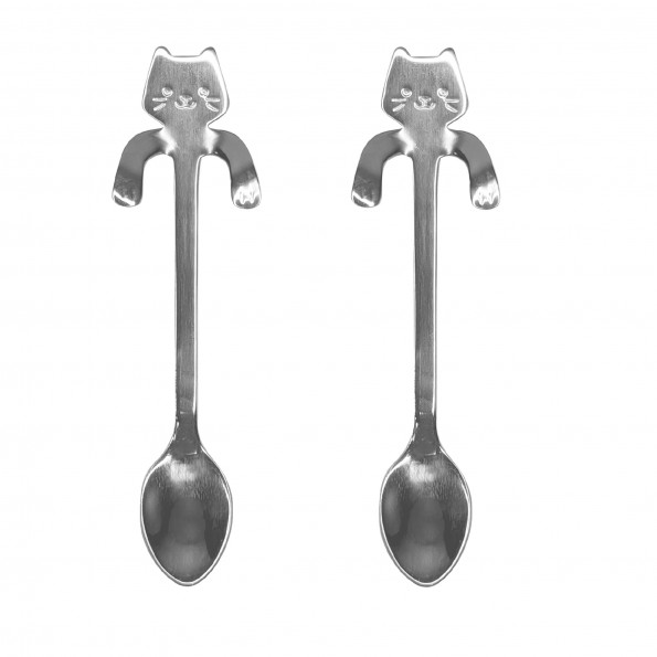 Lot de 2 cuillères chat