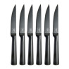 Set de 6 couteaux à steak tout inox noir
