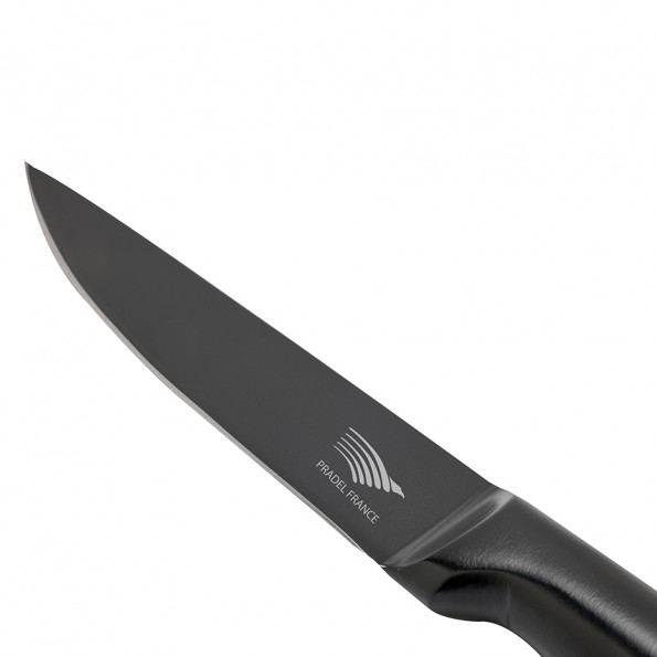 Set de 6 couteaux à steak tout inox noir