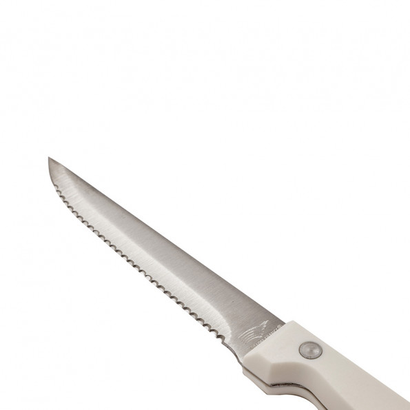 Set de 6 couteaux à steak - blanc