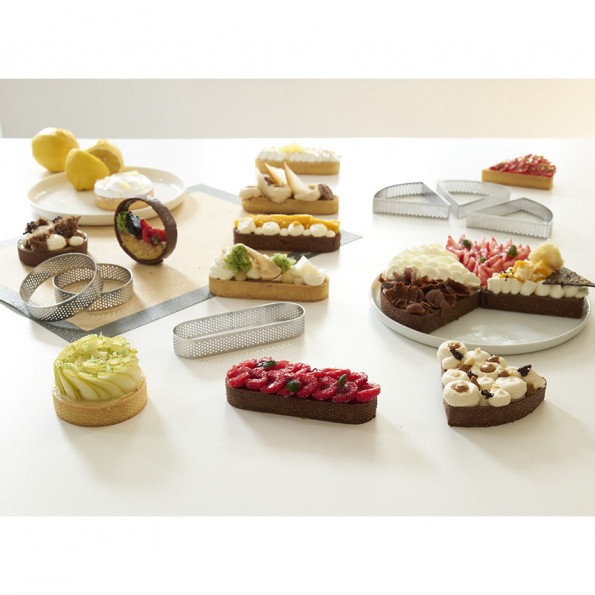 6 cercles à tartes perforés