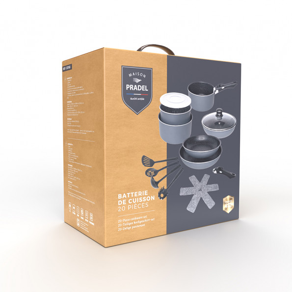 Batterie de cuisine 20 pièces "Gourmet"