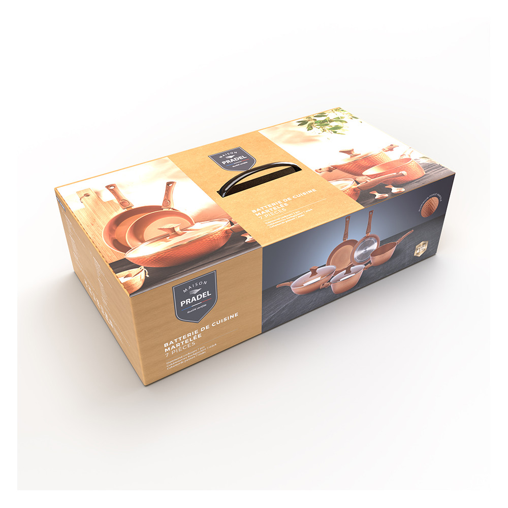 Batterie de cuisine 7 pièces "Martelé"