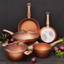 Batterie de cuisine 7 pièces "Martelé"