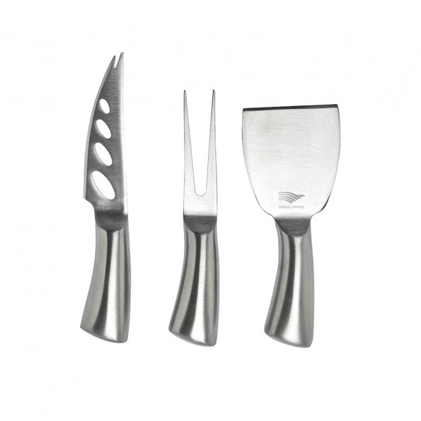 Set de 3 couteaux à fromage tout inox
