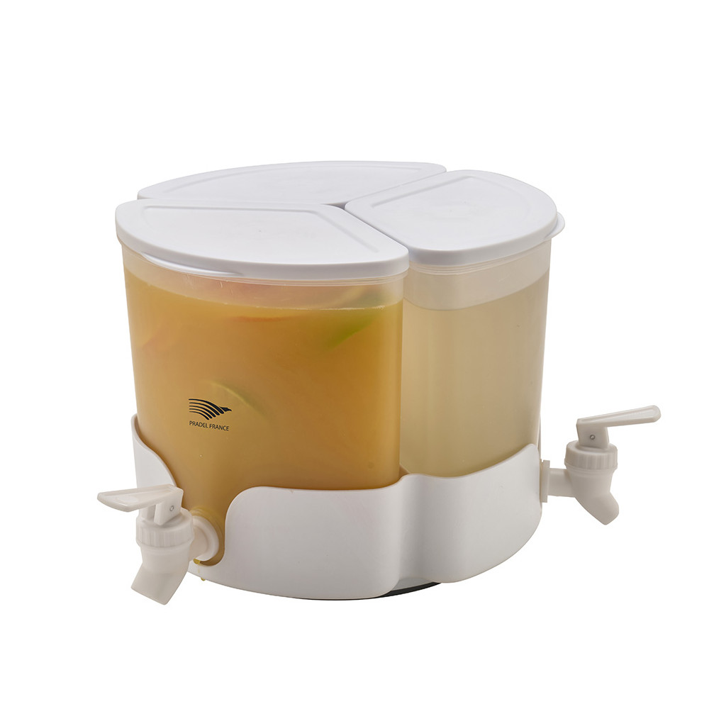 Distributeur de boisson compartimenté avec robinets