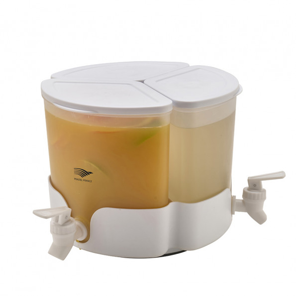 Distributeur de boisson compartimenté avec robinets