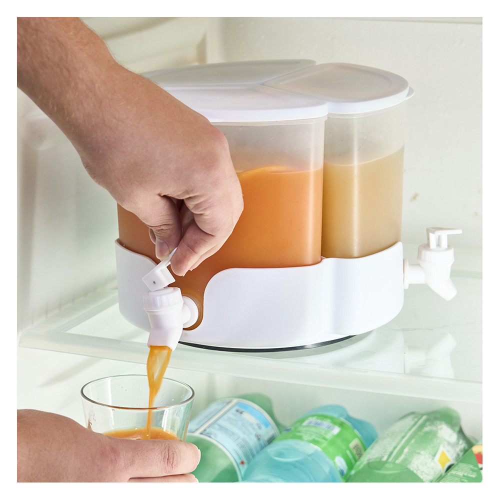 Distributeur de boisson compartimenté avec robinets