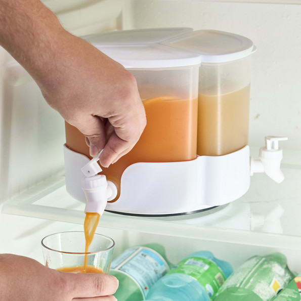 Distributeur de boisson compartimenté avec robinets