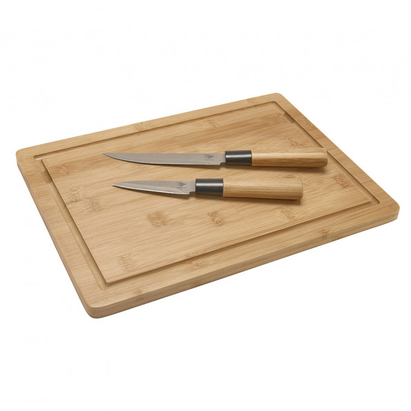 Planche à découper + 2 couteaux
