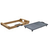 Plancha grill électrique support bambou