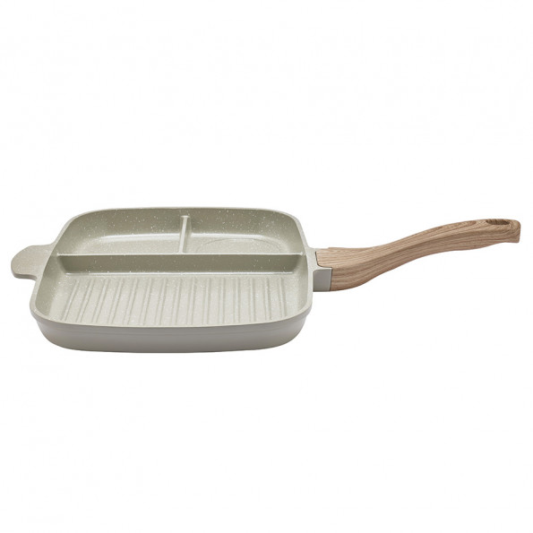 Poêle grill compartimentée