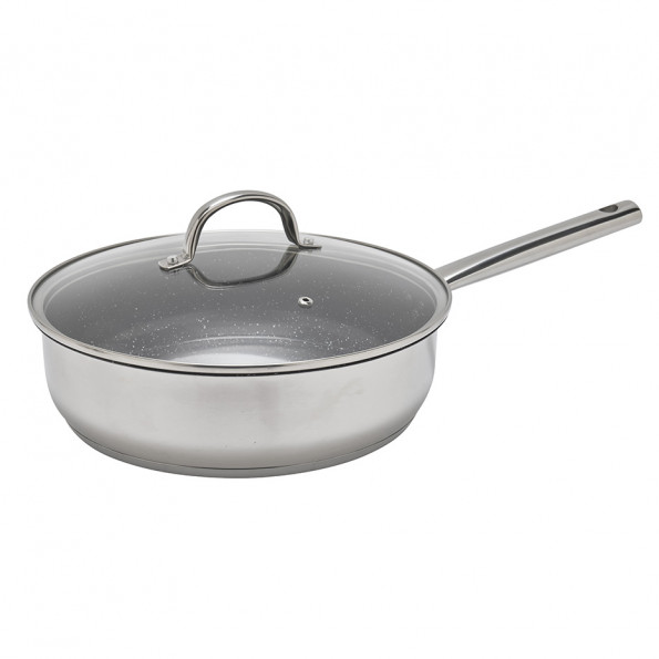Sauteuse inox avec couvercle