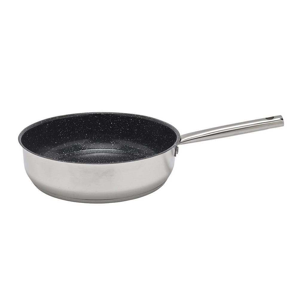 Sauteuse inox avec couvercle